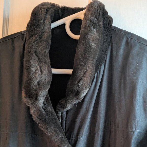 Jones New York Button Faux Fur REVERSIBLE coat Woman's Size L #15101 - Picture 13 of 14